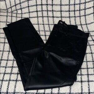 Zara Black Faux Leather Pants